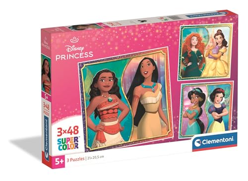 Clementoni Puzzle Disney Princess 3x48 Teile, 5-8 Jahre, 25064