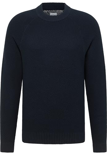 Mustang Herren Pullover Elwood, 100% Baumwolle, blau/beige, verschiedene Größen
