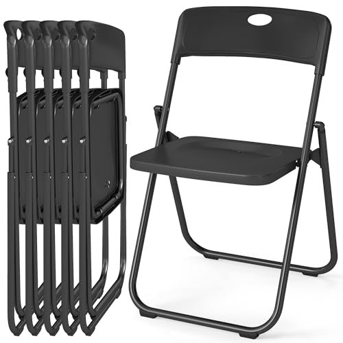 asdsed klappstuhl 6er set, klappbare stühle für balkon, wasserdicht bis 158kg, stapelbar