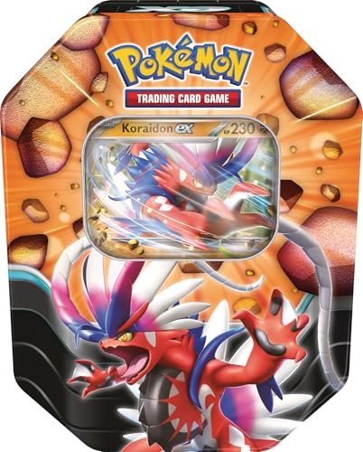 pokmon-sammelkartenspiel tin-box koraidon-ex mit holografischer promokarte und 4 boosterpacks