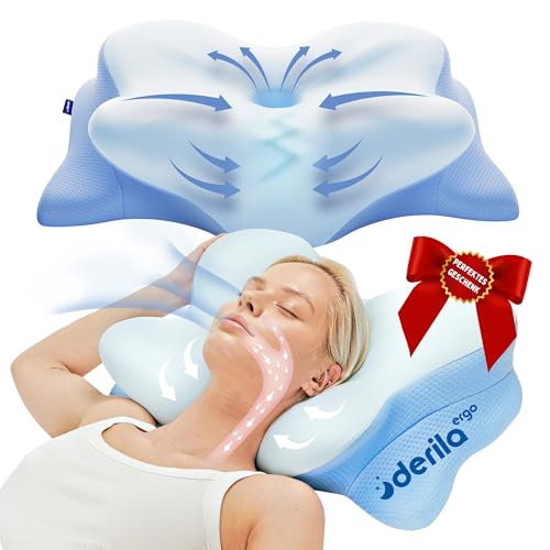 derila ergo nackenkissen memory foam ergonomisches kissen für seiten und rückenschläfer