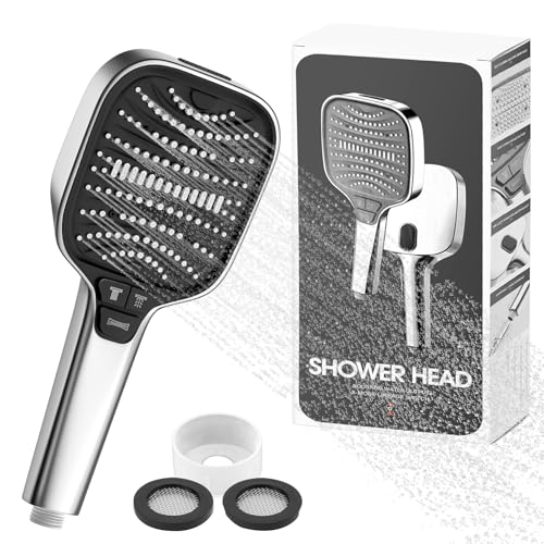daakro duschkopf regenbrause mit 8 brausemodi große handbrause silber