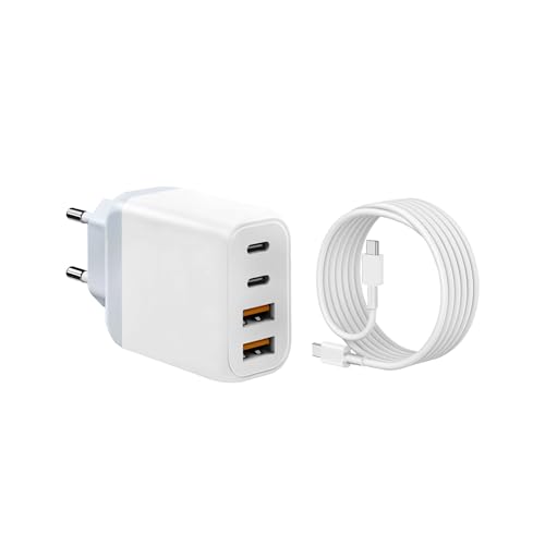 Produktbild: usb c ladestecker 40w mit 4 ports pd netzteil für iphone samsung und mehr