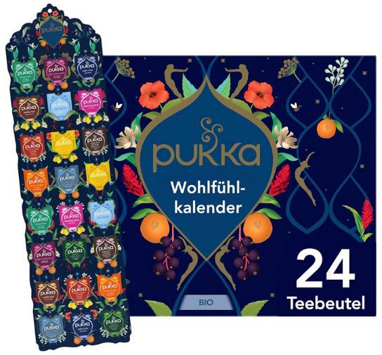 pukka bio tee wohlfühlkalender 2025 für 9,99 euro statt 14 euro