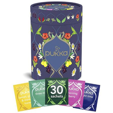 pukka bio tee geschenkset mit 30 beuteln in tee dose für 11,68 euro