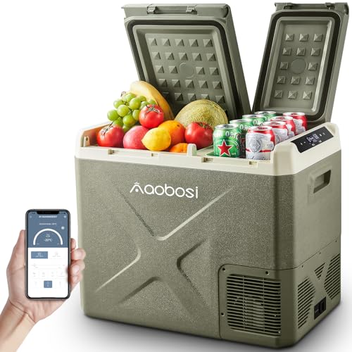 aaobosi kühlbox kompressor 40l mit wifi steuerung dual zone -20C bis 20C auto lkw boot camping