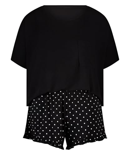 hunkemöller pyjama-set schwarz xl für damen