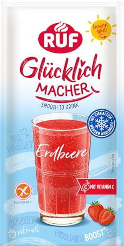 ruf glücklichermacher smoothie pulver erdbeere mit vitamin c für drinks und shakes