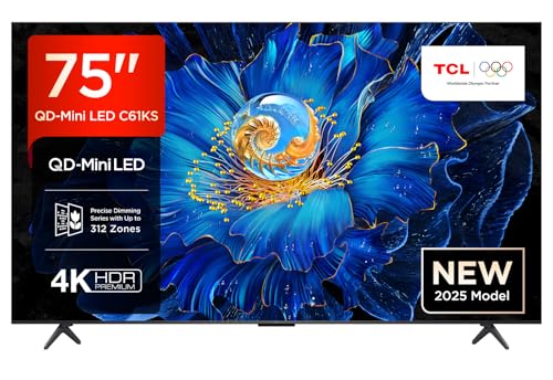 TCL 75C61KS 75 zoll qd-mini led tv 4k hdr smart google fernseher dolby atmos