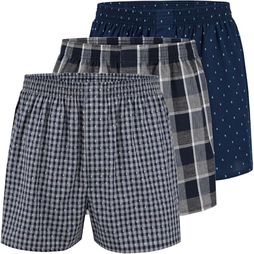 herren boxershorts city life 3er 6er 9er pack webboxer größen s-4xl design 06