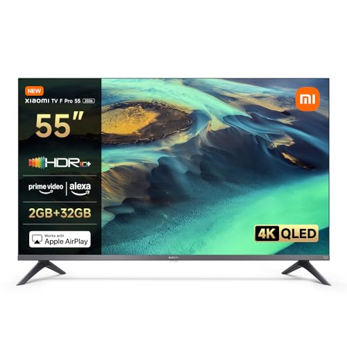 4K UHD QLED Smart TV 55 Zoll, xiaomi f pro, Fire TV, HDR10+, 120Hz, Alexa, AirPlay