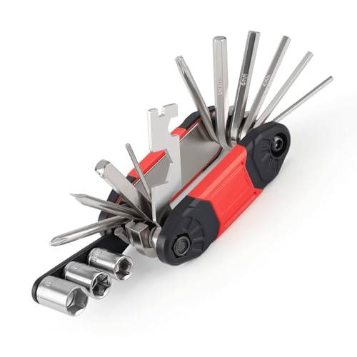 fahrradwerkzeug klein tools multitool faltbar 16 in 1 schnellzugriff rot