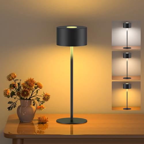 zefahti kabellose tischlampe dimmbar akku metall 3 farbtemperaturen usb-c ip54 h25cm