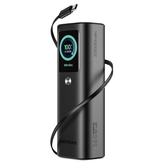 Produktbild: AsperX powerbank 20.000mAh mit 2x PD 100W für 49,99 statt 70