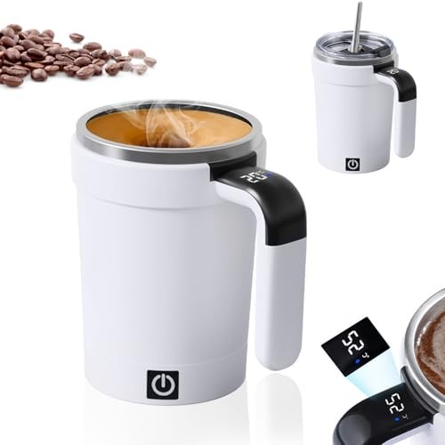 Selbstrührende Tasse 380ml, Automatischer Rührbecher für Kaffee, Tee, Milchshake