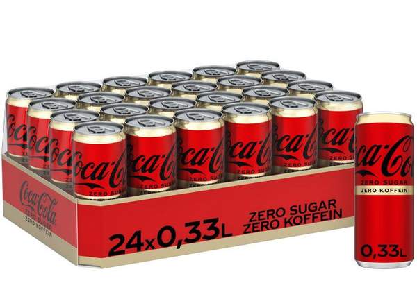 coca-cola zero sugar koffeinfrei 24x 330ml für 16,14 statt 24