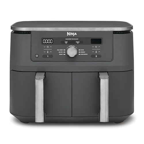 Ninja Heißluftfritteuse 9,5L Dual Zone, 2 Schubladen, 6-in-1 DZ400EU