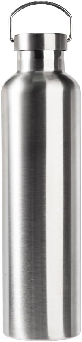 Edelstahl Trinkflasche 1000ML, Isolierte Thermosflasche mit Henkel, auslaufsicher