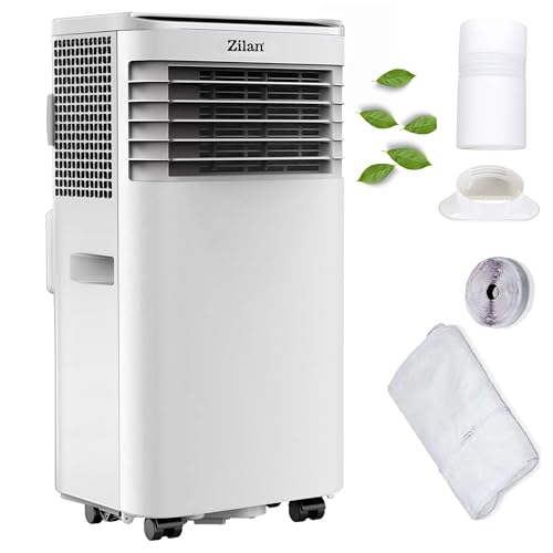 mobile klimaanlage 9000 btu mit abluftschlauch und fensterabdichtung, leise