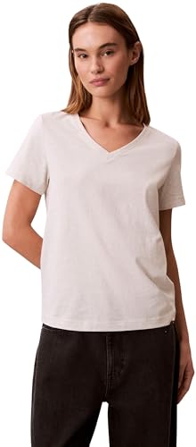 Calvin Klein Damen VNK Tee Archive Jersey Grau (BA01 Grey Heather), M