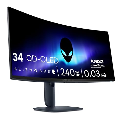 alienware aw3425dw 34 zoll qled ultrawide monitor für gaming und multimedianutzung