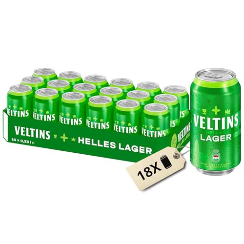 veltins helles lagerbier 18 x 0,33 dosenbier einweg 5 % vol mild und süffig