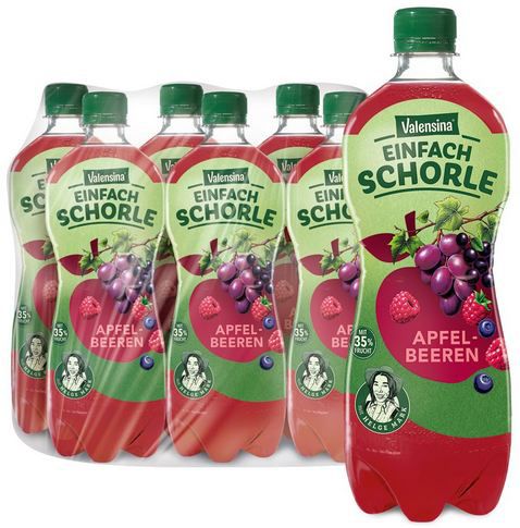 valensina einfach schorle apfel-beeren 6er pack 0,75l ab 6,42 statt 9