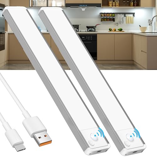 led schrankbeleuchtung mit bewegungsmelder, kabellose unterbauleuchte akku lampe