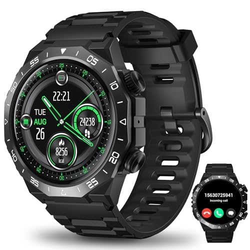 smartwatch mit telefonfunktion, 1.39" hd touch, herzfrequenz, schlafmonitor, ip68, für ios android