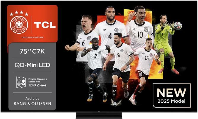 tcl 75c7k 75 zoll qd-mini led tv für 1259,67 euro statt 1.499 euro