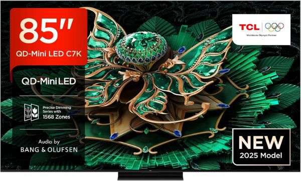 tcl 85c7k 85 zoll qd-mini 4k hdr tv 144hz für 1599 euro statt 1999 euro