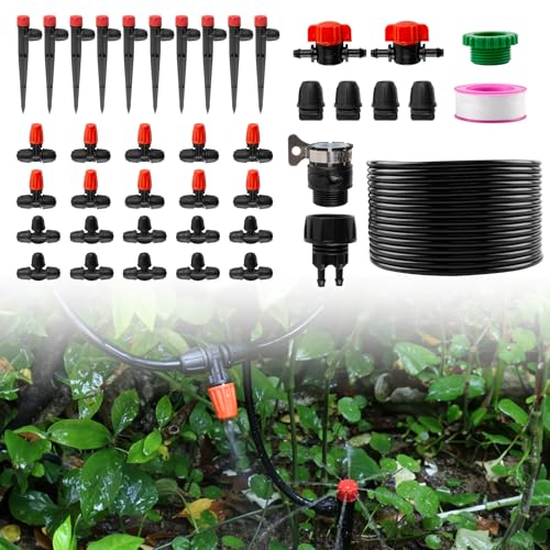 kootesday bewässerungssystem 20m micro drip kit automatisches tröpfchenbewässerung für balkon pflanzen terrasse