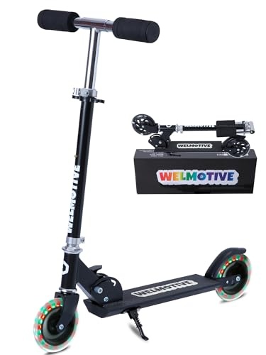 roller kinder klappbar, 2 räder mit led leuchtrad, höhenverstellbar, scooter ab 3 jahre