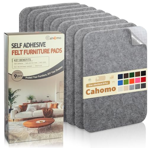 filzgleiter selbstklebend dunkelgrau 9 stück 20x10cm 3mm dicke anti-rutsch möbelgleiter