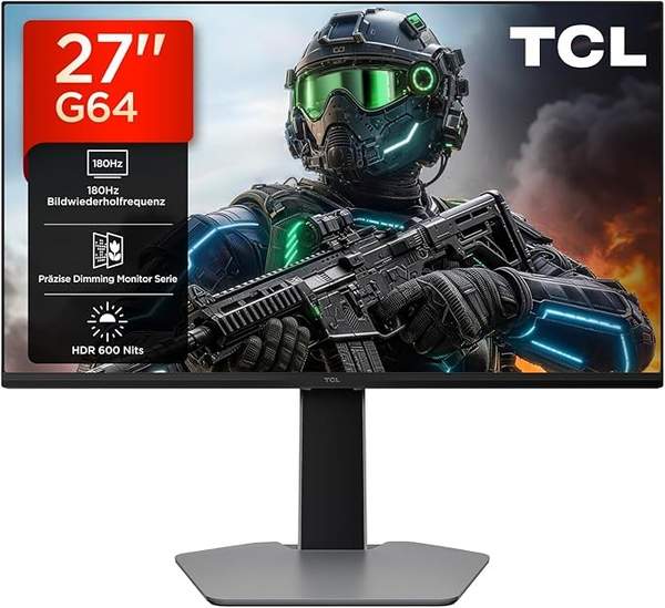 TCL 27 Zoll Gaming Monitor QHD 180Hz QD-Mini-LED HDR 600 nits 1ms GTG