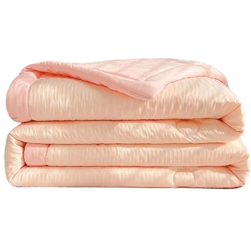 sommerdecke seersucker jacquard dünn kühlend waschbar pink 200x230cm 1pcs