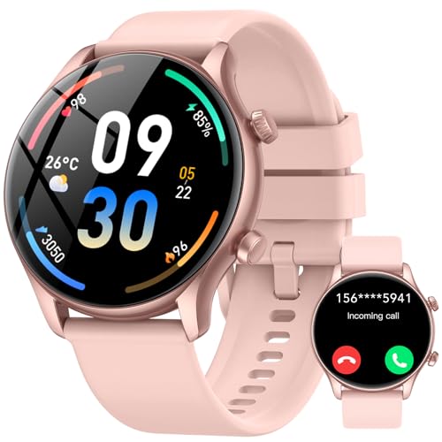 vamout smartwatch damen mit telefonfunktion, 1.39" hd, fitnesstracking, spO2, wasserdicht