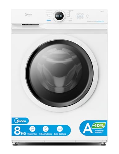 midea waschmaschine mf10ew80ba10 mit kindersicherung und aquastop, weiß