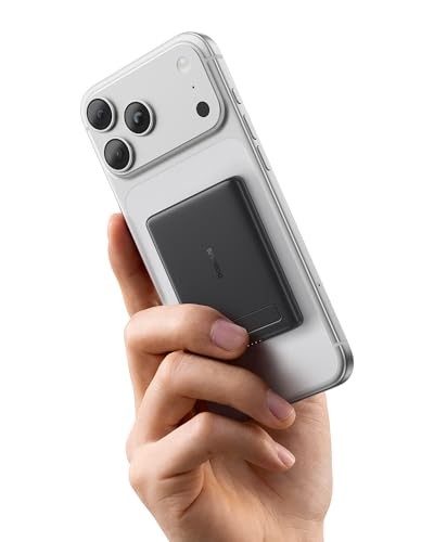 Baseus Mini MagSafe Powerbank 5000mAh Qi2, PD 20W, USB-C, Schwarz, kompatibel mit iPhone 17-12