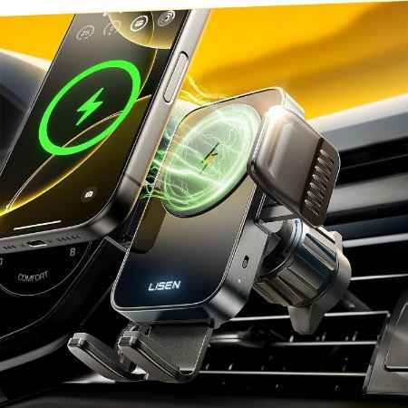 lisen handyhalterung mit ladefunktion 15w für smartphone 14,99 statt 30