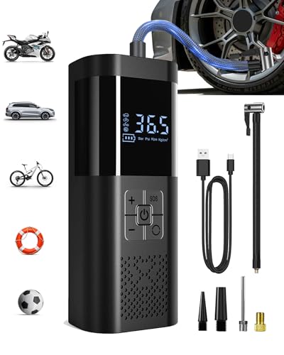 servomaster elektrische luftpumpe, tragbare akku fahrradpumpe 150 psi, kompressor für auto und motorrad