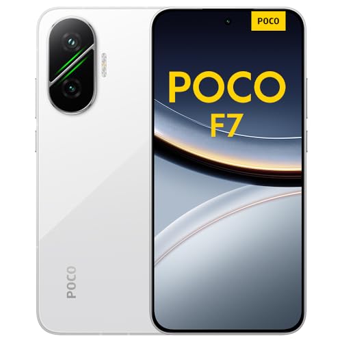 xiaomi poco f7 smartphone 12+256gb weiß 6,83" 120hz amoled snapdragon 8s, 50mp kamera