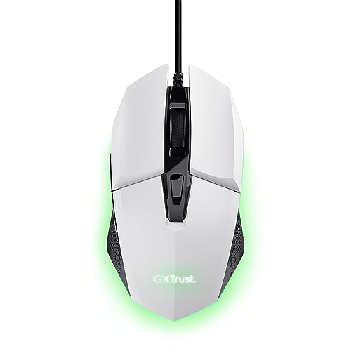 trust gxt109 gaming maus, 6 programmierbare tasten, mehrfarbige led, 200-6400 dpi
