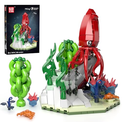 mould king 10174 klemmbausteine tintenfisch meerestiere bauset für tiere (416 teile)