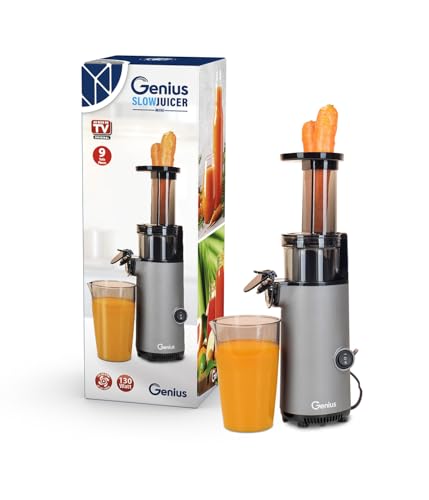 slow juicer genius mini entsafter für obst gemüse, 130 w, geräuscharm, simple reinigung