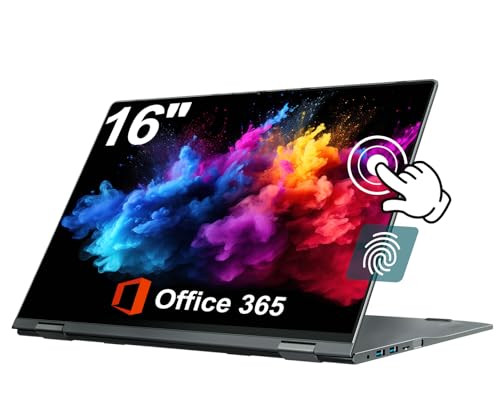 jumper 16 Zoll 2 in 1 Laptop FHD Touchscreen 16GB RAM 640GB ROM WiFi 6