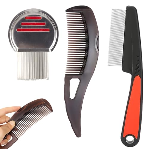 anti schuppen kamm 3er set, edelstahl kopfhautkamm, fettregulierend, unisex haarkämme
