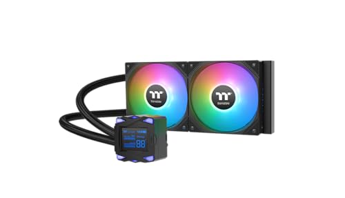 thermaltake la240-s aio wasserkühlung 240mm 2x 120mm argb lcd display intel amd