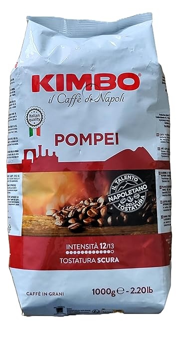 kimbo pompei kaffeebohnen dunkel geröstet 1kg beutel
