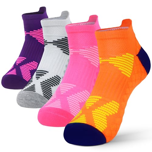 wecibor damen sneaker socks lauf- und trekkingsocken 4 paar mehrfarbig größe 35-38